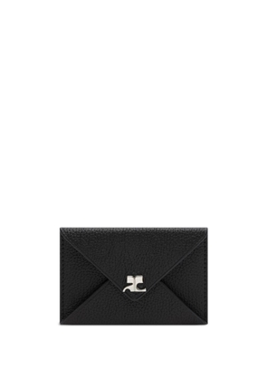 Courrèges Tejus envelope-design leather card holder - Black