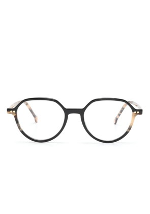 Carolina Herrera tortoiseshell oval-frame glasses - Black