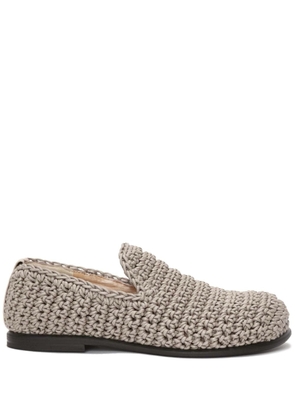 JW Anderson crochet-construction loafers - Neutrals