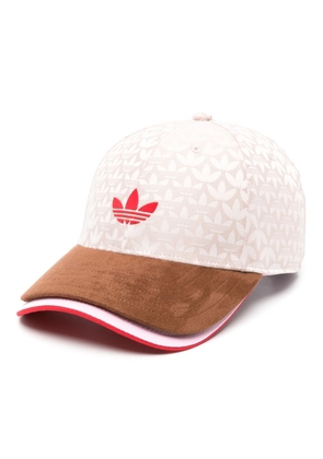 adidas layered logo-jacquard baseball cap - Neutrals