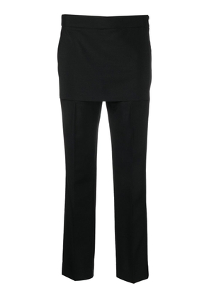 Givenchy skirt-detail slit trousers - Black