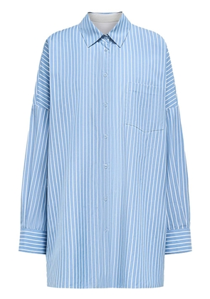 12 STOREEZ striped cotton shirt - Blue