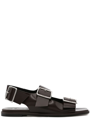 Aeyde Tekla buckled leather sandals - Brown