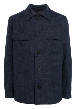 N.Peal spread-collar shirt jacket - Blue