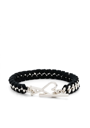 AMI Paris Ami De Coeur braided-chain bracelet - Black