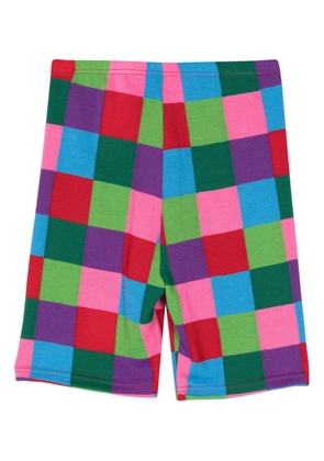 Comme Des Garçons checkerboard skinny shorts - Pink