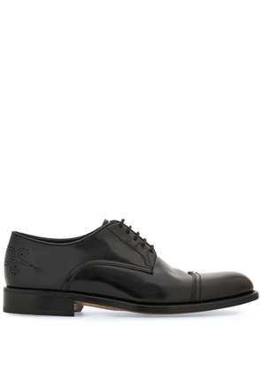 Ferragamo perforated leather Derby shoes - Black