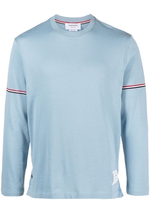 Thom Browne RWB-stripe cotton T-shirt - Blue