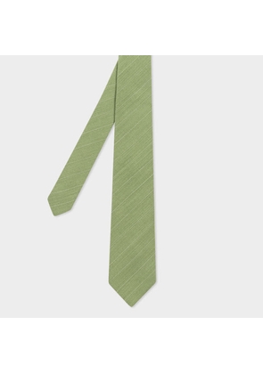 Paul Smith Green Pinstripe Wool-Blend Tie
