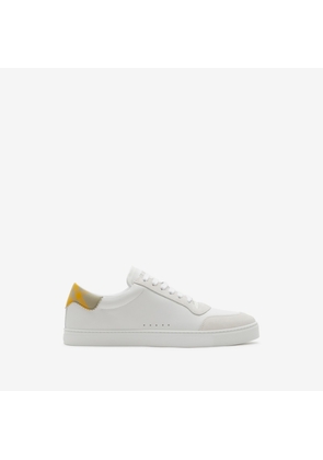 Burberry Leather and Check Cotton Sneakers
