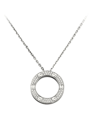Cartier White Gold And Diamond Love Necklace