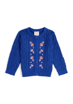 Carrement Beau Embroidered Cable-Knit Cardigan (24 Months)