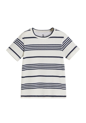 Brunello Cucinelli Kids Cotton Striped T-Shirt (4-12 Years)