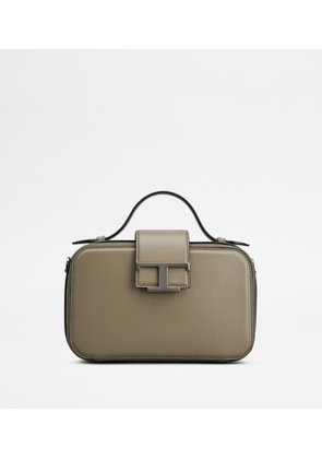 Tod's - Camera Bag in Leather Mini, GREY,  - Bags