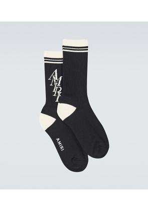 Amiri Logo cotton-blend socks