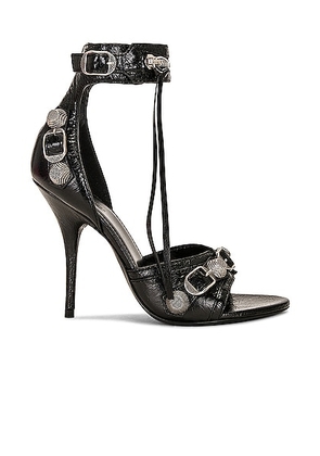 Balenciaga Cagole Sandal in Black & Pallas - Black. Size 37.5 (also in 36.5, 38, 38.5, 39, 39.5, 40, 41).