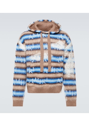 Amiri Staggered Striped mohair and wool-blend hoodie