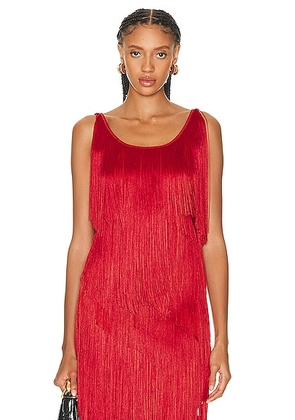 TOM FORD Fringe Tank Top in Candy Red - Red. Size M (also in XS).