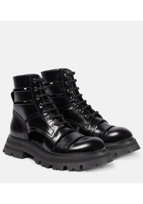 Alexander McQueen Wander leather combat boots