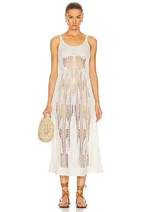 Cult Gaia Vickie Crochet Coverup Dress in Off White - White. Size S (also in XS).