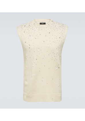 Amiri Embroidered cashmere vest