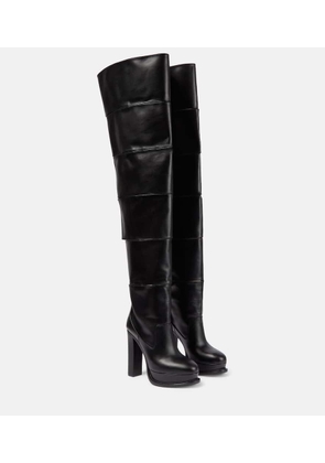 Alexander McQueen Leather platform over-the-knee boots