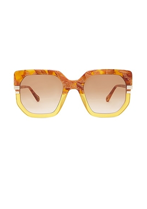 Chloe Butterfly Sunglasses in Brown - Brown. Size all.