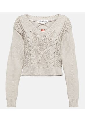 Victoria Beckham Cable-knit cotton-blend sweater