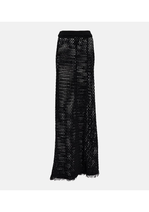 Dries Van Noten Crochet cotton maxi skirt