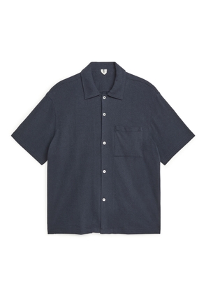 Bouclé Jersey Shirt - Blue