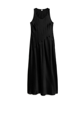Silk Slip Dress - Black