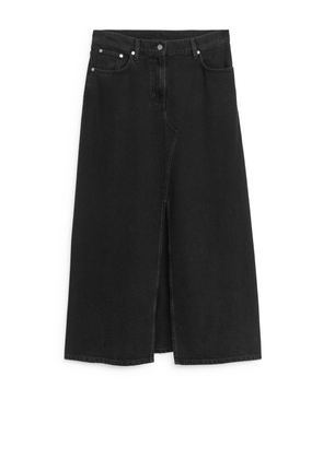 Maxi Denim Skirt - Black