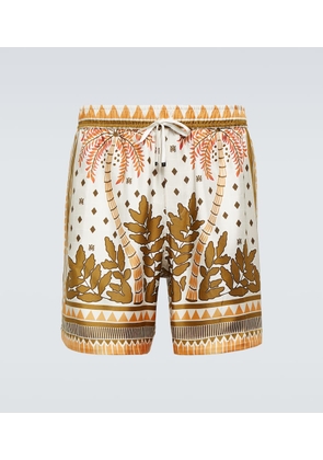 Amiri Printed silk shorts