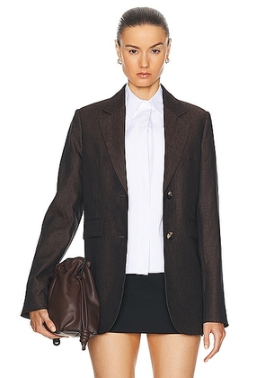 Loewe Tailored Jacket in Dark Brown - Brown. Size 36 (also in 38).