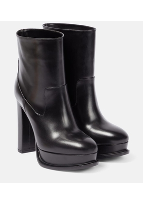 Alexander McQueen Platform patent leather ankle boots