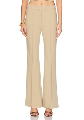 SANS FAFF Lizzy Low Rise Flared Trouser in Camel - Brown. Size L (also in M, S, XS).