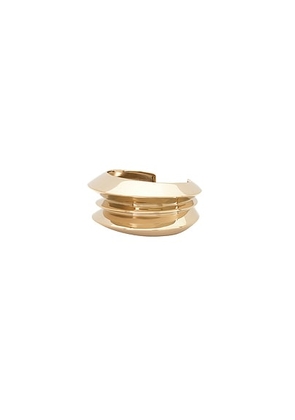 Saint Laurent Stacked Cuff Bracelet in Pale Gold - Metallic Gold. Size S (also in ).