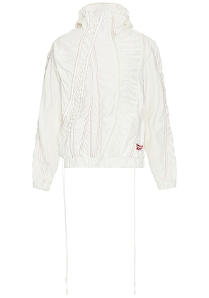 Reebok x Kanghyuk Hooded Jacket in White & Red - White. Size L (also in M, S, XL/1X).