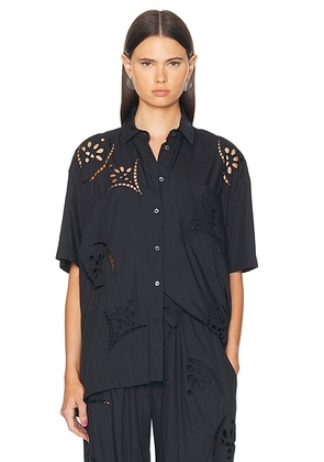 Isabel Marant Bilya Shirt in Faded Black - Black. Size 34 (also in 36).