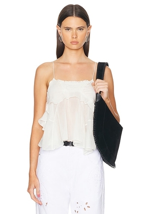 Isabel Marant Anissa Top in White - White. Size 34 (also in ).