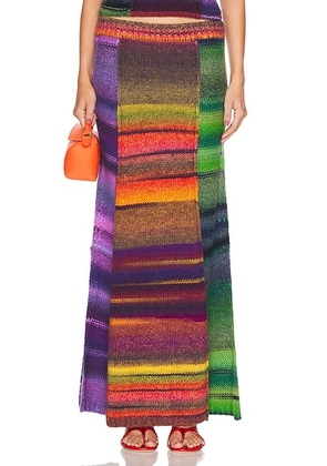 Christopher John Rogers for FWRD Maxi Skirt in Pumpernickel Multi - Purple. Size L (also in M, S, XS).