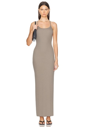 Eterne Tank Maxi Dress in Clay - Taupe. Size L (also in M, S, XL, XS).