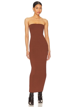 AFRM X Revolve Essential Dunn Maxi Dress in Cognac. Size 2X, 3X, XL.