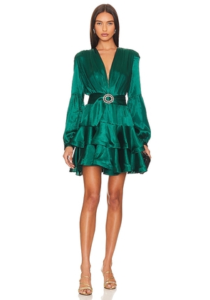 Bronx and Banco x REVOLVE Bedouin Mini Dress in Dark Green. Size L, XS.