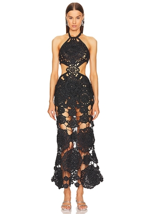 Cult Gaia Accalia Gown in Black. Size S.