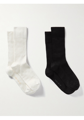 CDLP - Set Of Six Ribbed Cotton-blend Socks - Multi - x small,small
