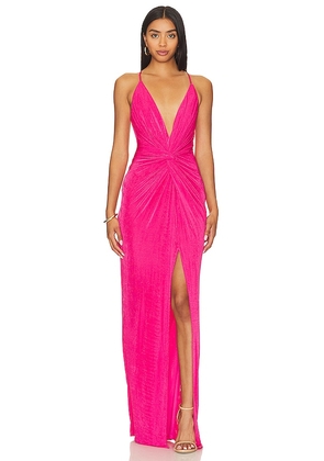 Katie May Pixie Gown in Fuchsia. Size L, M.