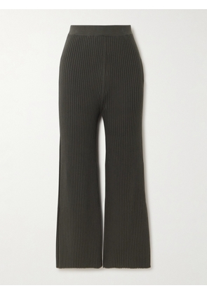Lauren Manoogian - Column Ribbed Stretch-pima Cotton Straight-leg Pants - Gray - 1,2,3