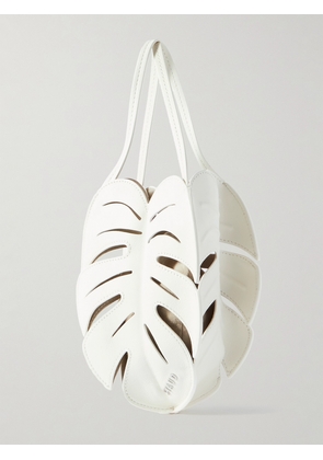 STAUD - Palm Cutout Embossed Textured-leather Bucket Bag - White - One size