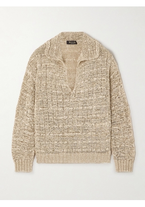 Loro Piana - Open-knit Silk Sweater - Neutrals - x small,small,medium,large,x large